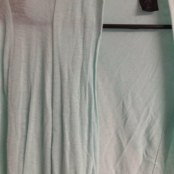 TRENDYLAND SEAFOAM GREEN OPEN BACK CARDIGAN - Picture 6 of 8